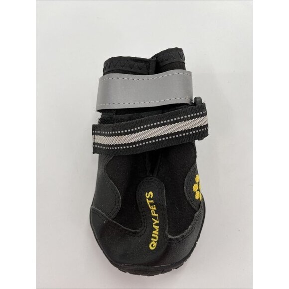 Dog Boots Waterproof Shoes Reflective Strips Rugged Anti Slip Sole 2.8"x3.2" - Picture 2 of 7